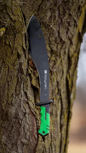 Miniatura 4 de Hooyman Machete con construcción resistente, mango ergonómico antideslizante y funda para cinturón para jardinería, gestión de tierras, bushcraft