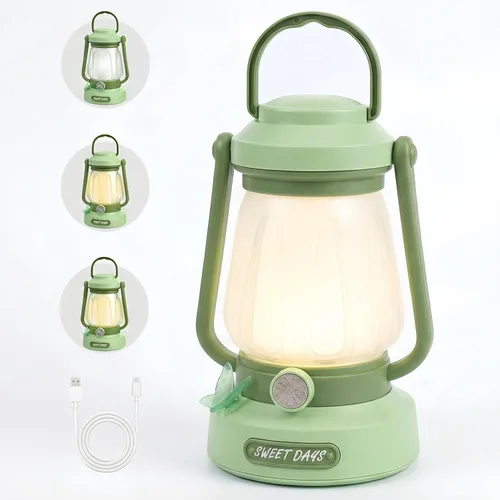 Linterna infantil con 4 colores regulables y carga USB-C, luces de mariposa para dormitorio, aventuras en interiores y exteriores y uso de