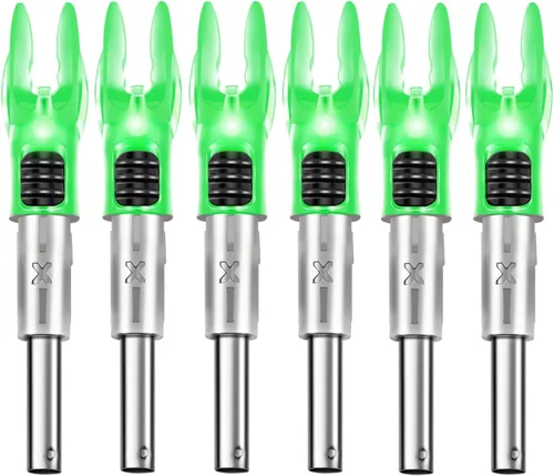 Miniatura 10 de DEEPOWER X Culatines Iluminados para Flechas .204"/.233"/.244"/.246" con Interruptor de Encendido/Apagado con Bujes H, S, GT
