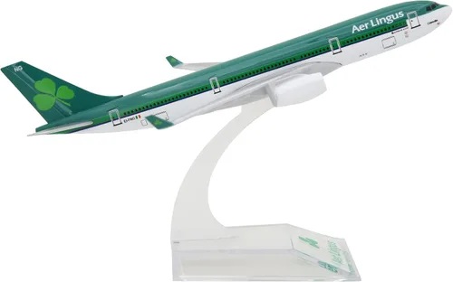 Miniatura 3 de TANG DYNASTY 1:400 Air Bus A330-300 Irlanda AER Lingus Metal Avión Modelo Avión Modelo Avión de Juguete (Verde)