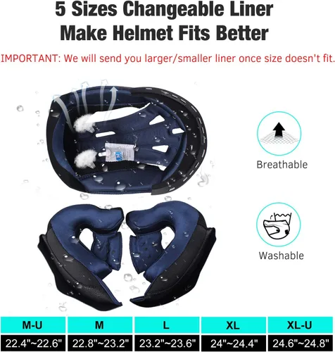 Miniatura 6 de FreedConn BM2-S - Casco de motocicleta con Bluetooth y función de marcación de voz, manos libres, 500 m/ 2 – 3 conductores, DOT con Bluetooth