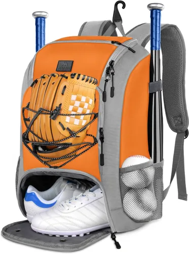 Miniatura 14 de MATEIN Mochila de Béisbol, Bolsa de Bate de Sóftbol con Compartimento para Zapatos para Jóvenes, Niños y Adultos, Bolsa de Béisbol Ligera con Gancho