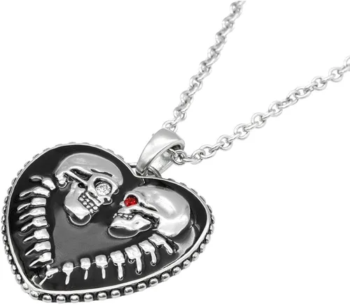 Miniatura 4 de Controse Bound For Eternity - Collar de corazón con dije (cadena de acero inoxidable 316L de 27 pulgadas)