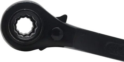 Miniatura 4 de Llave de trinquete de 12 puntos, llave de combinación métrica de 0.55 pulgadas x 0.67 pulgadas, llave de andamio de doble extremo para montador