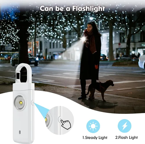 Miniatura 4 de Alarma personal recargable para mujeres, regalos de cumpleaños de Navidad para mujeres, hijas, estudiantes universitarios, adolescentes, ancianos