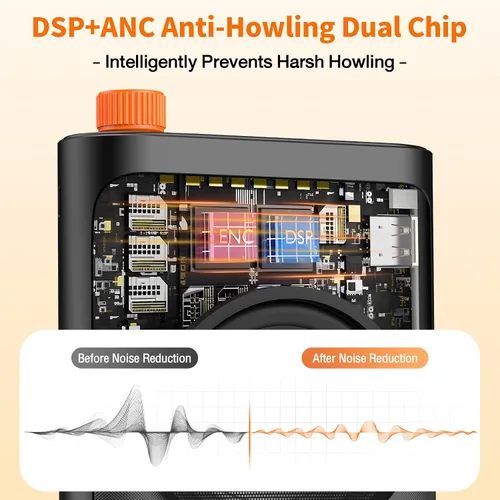 Miniatura 3 de Daakro Amplificador de voz inalámbrico con micrófono de solapa magnético, amplificador de potencia Bluetooth de 2000 mAh con 2 micrófonos