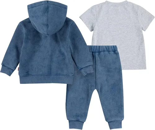 Miniatura 2 de Levi's Conjunto de 3 piezas de camiseta y sudadera con diseño gráfico para bebés