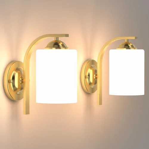 Miniatura 18 de Lámparas de Aplique de Pared para Dormitorio Baño, Iluminación Moderna de Tocador, Linternas de Montaje en Pared de Granja en Negro Mate