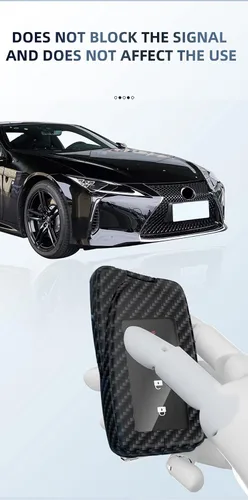 Miniatura 3 de ontto Llavero de 3/4 botones con llavero apto para Lexus NX UX GX RX LX GS ES is LS LC RC Accesorios Smart Remote Key Cover Metal y ABS Carbon
