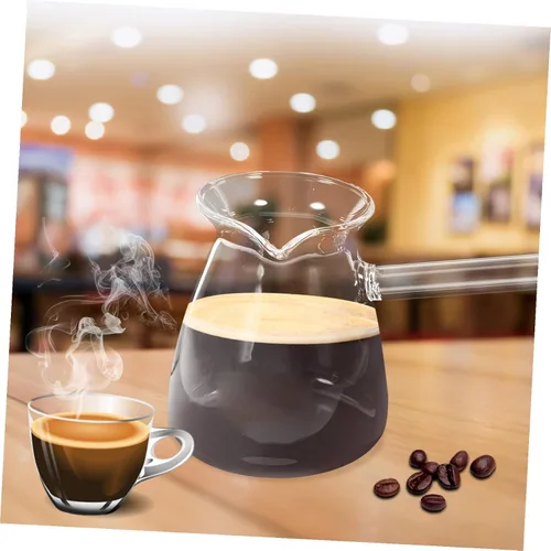 Miniatura 5 de Classics - Cafetera turca de vidrio de borosilicato, tetera Jazzva Cezve Briki, calentador de leche caliente, 15.2 fl oz