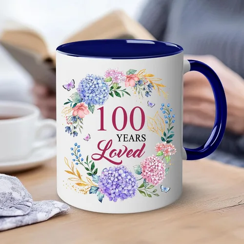 Miniatura 5 de Regalos de cumpleaños número 100 para mujeres, regalo de cumpleaños de 1926 para ella, taza de 100 años amados, regalo para mujeres que cumplen 100