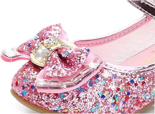 Miniatura 4 de Cadidi Dinos Zapatos de vestir para niñas con tacón de fiesta de boda Mary Jane Princess Flower Shoes (bebéniño pequeñoniño grande)