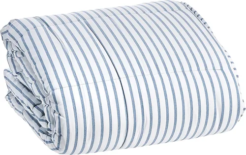 Miniatura 24 de Linenspa - Edredón de microfibra hipoalergénico con relleno sintético, para usar todo el año, tamaño individual XL, azul marino, tamaño individual