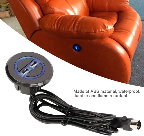 Miniatura 3 de AYNEFY Botón eléctrico para sofá, silla reclinable eléctrica, sofá de repuesto, botón de repuesto, auricular de control manual con interfaz de carga