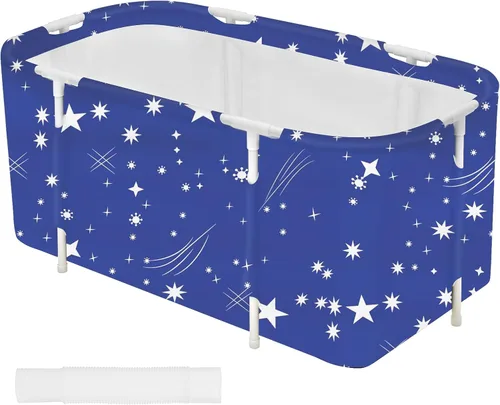 Miniatura 9 de Tina portátil plegable, tina de baño vertical para cabina de ducha, fácil de ensamblar, tina plegable adecuada para viajes, camping y actividades