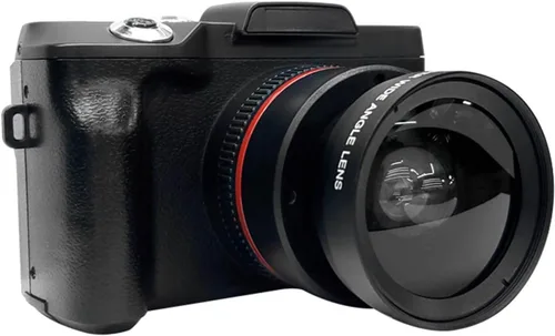 Miniatura 2 de Cámara digital de 1080p para fotografía, mini cámara de vlogging con pantalla grande HD de 2.4 pulgadas, zoom digital de 16x, lente desmontable