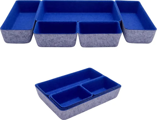 Miniatura 9 de Teeo - Organizadores divisores de cajones - Bandejas de maquillaje para tocador - Organizador de cajones - Organizador de cajones de oficina