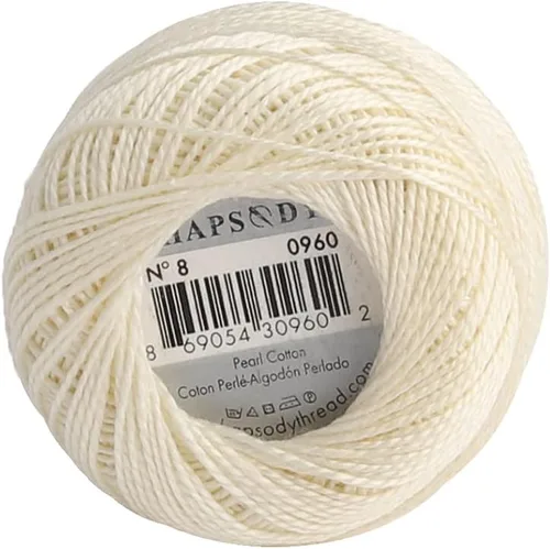Miniatura 8 de Rhapsody Pearl Cotton #8 - Juego de 12 bolas de hilo de ganchillo para tejer, bordado, sashiko, punto de cruz, costura, aguja, bricolaje, acolchado