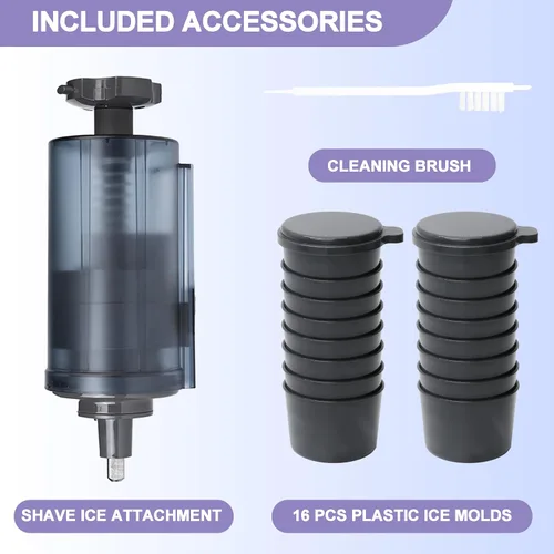 Miniatura 2 de Accesorio de Hielo Afeitado para Batidora de Soporte KitchenAid con 16 Moldes de Hielo, Fabricante de Conos de Nieve, Accesorios de Afeitadora