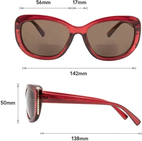 Miniatura 5 de VITENZI Gafas de sol con lectores para mujer, gafas de sol de lectura tintadas, Venecia