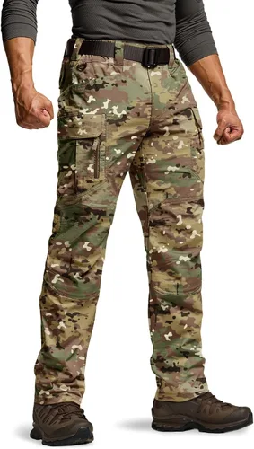 Miniatura 243 de CQR – Pantalones tácticos elásticos tipo cargo para hombre, resistentes al agua, de tela ripstop (antidesgarros), ligeros, ideales para uso diario