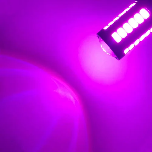 Miniatura 6 de Bombillas LED antiniebla H8 H11 de repuesto para automóviles súper brillantes 6000 K rosa 5730 33SMD para luces de circulación diurna DRL 12 V-2