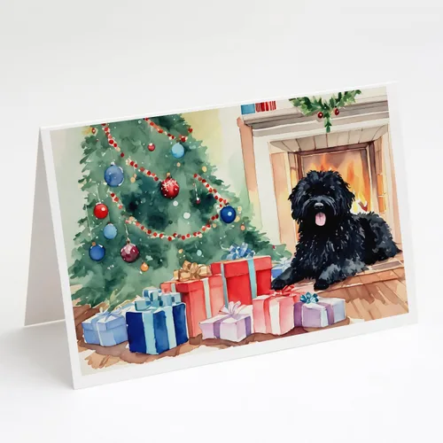 Miniatura 26 de Caroline's Treasures DAC2753GCA7P Paquete de 8 tarjetas de felicitación navideña acogedora de Husky siberiano Tarjetas en blanco con sobres