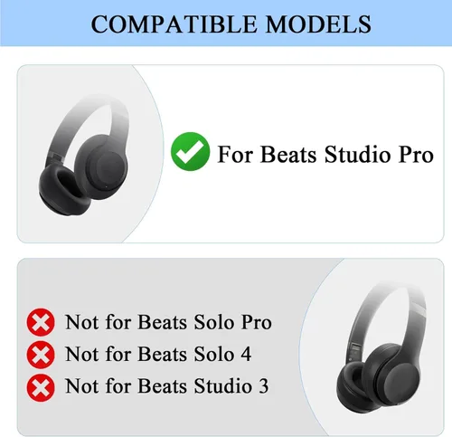 Miniatura 2 de Studio Pro Reemplazo de diadema, bisagra y cojín de repuesto para auriculares Beats Studio Pro, kit de reparación de accesorios de piezas duraderas