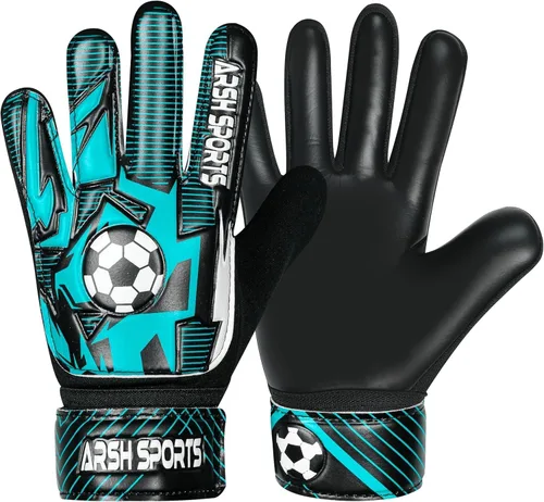 Miniatura 21 de Guantes de portero de fútbol para niños, guantes de portero para jóvenes niños y niñas con palma de látex de 4MM, antideslizantes, protección doble