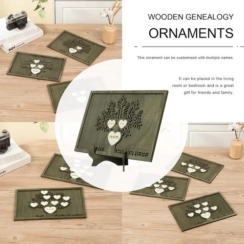 Miniatura 3 de Regalos para mamá, marco de árbol genealógico personalizado, placas de madera, recuerdos de genealogía, decoración del día de la madre, día del EL