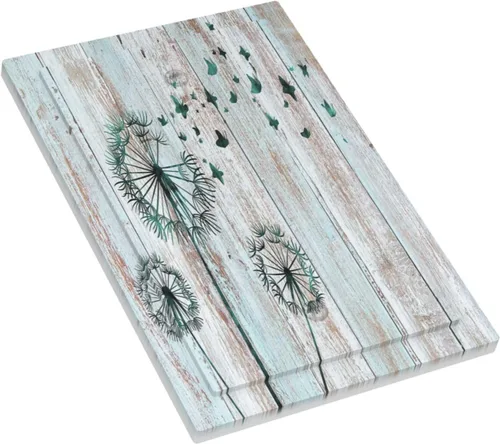 Miniatura 112 de Cubiertas Decorativas para Placas de Interruptor Diente de León Azul Rústico Citas Inspiradoras Casa de Campo Tablón de Madera Gris 1 Gang Cubierta