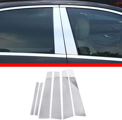 YIWANG Para Mercedes Benz W221 S Clase S300 S350 S400 S500 S600 2008-2013 Accesorios de coche Moldeo de ventana Trim Aleación de aluminio