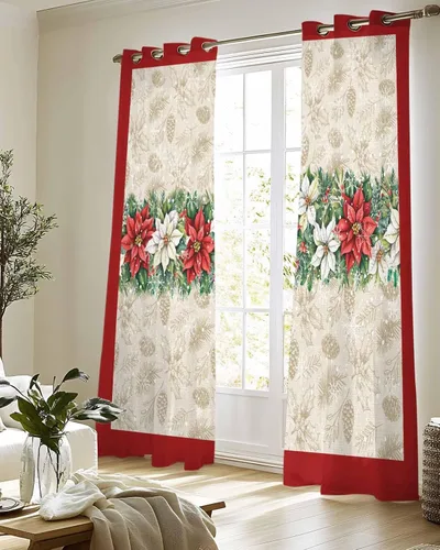 Miniatura 8 de Cortinas traslúcidas de invierno de 84 pulgadas de largo, juego de 2 paneles de cortinas para cocina, dormitorio, sala de estar, puerta, pasillo