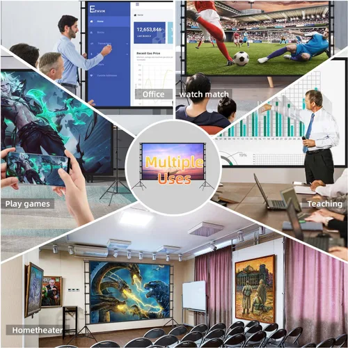 Miniatura 2 de Pantalla de Proyector y Soportes, Pantallas de Proyección Grandes Mejoradas Fáciles de Configurar 102H''*104W'' 16:9 Perfectance para Presentaciones