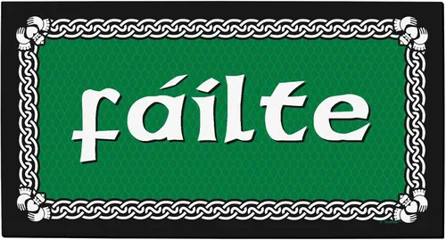 ThisWear Felpudo de San Patricio para el Día de San Patricio, felpudo gaélico de perfil bajo
