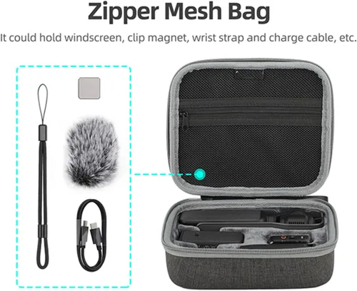 Miniatura 4 de Estuche rígido compatible con DJI Osmo Pocket 3 Bolsa de transporte portátil Estuche de almacenamiento para Osmo Pocket 3 Accesorios Bolsa todo