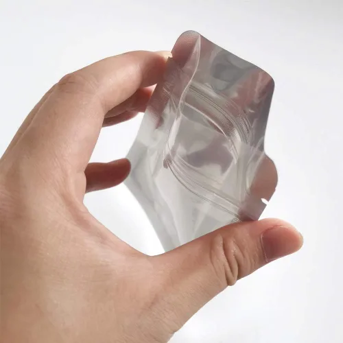 Miniatura 5 de Paquete de 200 bolsas de Mylar con cremallera de 3 x 4 pulgadas, bolsas de plata transparente resellables, bolsas reutilizables de papel de aluminio