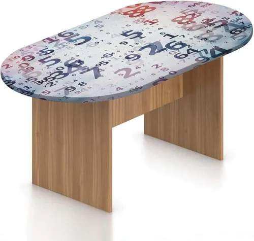 Miniatura 19 de XISUNYA Mantel ovalado ajustable de poliéster elástico, mantel colorido con estampado de zigzag cheurón, para feliz día de Navidad, se adapta a