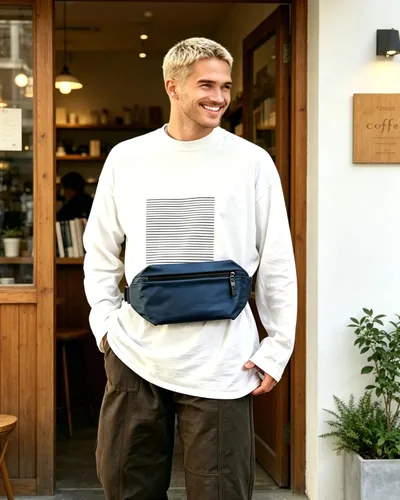 Miniatura 8 de Riñonera para hombres y mujeres Riñonera ajustable (cinturón de 28 a 63 pulgadas) – Bolsa grande impermeable para senderismo, correr, viajes, Azul