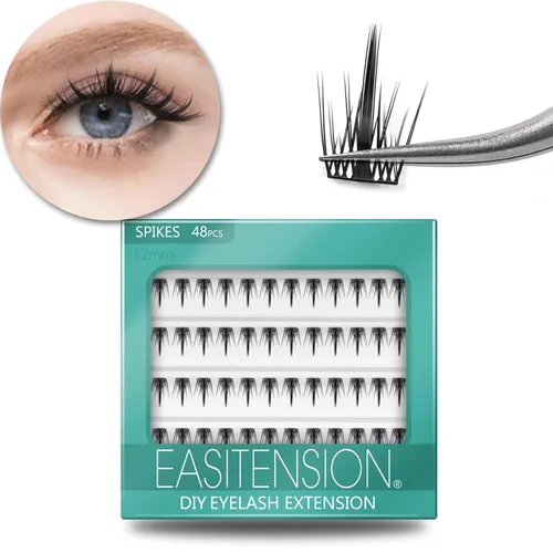Miniatura 31 de Extensiones de Pestañas DIY Racimos de Pestañas 120 Racimos Pestañas Postizas Efecto 3D Pestañas Individuales Naturales Juego en Casa Kit