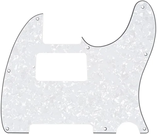 Miniatura 14 de Musiclily - Golpeador de 8 agujeros, humbucker, para Fender Telecaster estadounidense/mexicana de estilo moderno, guitarra eléctrica, 1 capa, negro