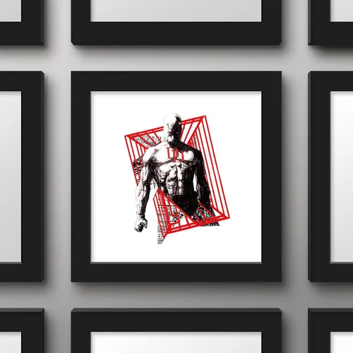 Miniatura 2 de Trends International Gallery Pops Marvel Comics Daredevil - Póster geométrico de tinta de diablo, arte de pared, 12.00 x 12.00 pulgadas, versión