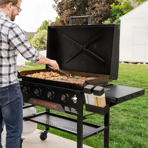 Miniatura 7 de Blackstone 2322 Plancha Original de 36" con Campana con Refuerzo en X y Placa de Plancha Omnívora, Acero con Recubrimiento en Polvo, Negro