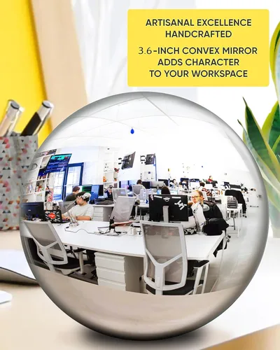 Miniatura 3 de TidyFriend Espejo Convexo Bola de Adivinación Decoraciones de Cubículo - Espejo de Escritorio Magic 8 para Ver Detrás de Ti, Accesorios Estéticos