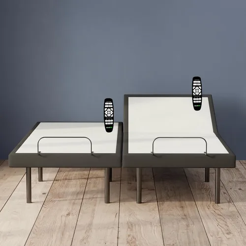 GhostBed Base de cama ajustable y base de alimentación con control remoto inalámbrico, ajustes de gravedad cero y masaje, puertos USB, tamaño King
