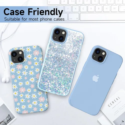 Miniatura 6 de YWXTW Protector de lente de cámara para iPhone 15/15 Plus/16e/ 17e, anillo de metal antiarañazos individual protector de pantalla de vidrio templado