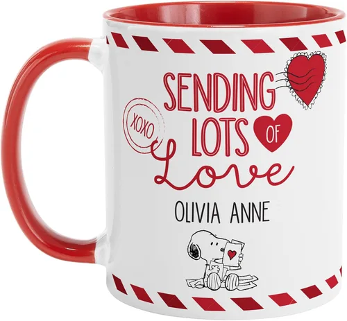 Miniatura 18 de Let's Make Memories Taza de Café Personalizada Oficial de PEANUTS - Relleno de Media Navideña de Vacaciones - Taza de Café Personalizada - Love From