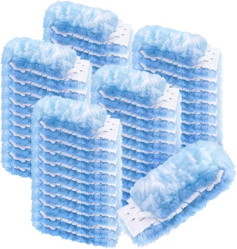 Miniatura 9 de Recambio de plumero para plumero Swiffer, 100 repuestos de plumero resistentes de 2 lados de 360°, 6 microfibras, plumeros desechables