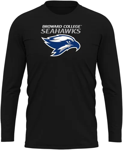 Miniatura 27 de Camisa deportiva de manga larga oficial de la NCAA Collegiate para hombre, colección negra con logotipo primario