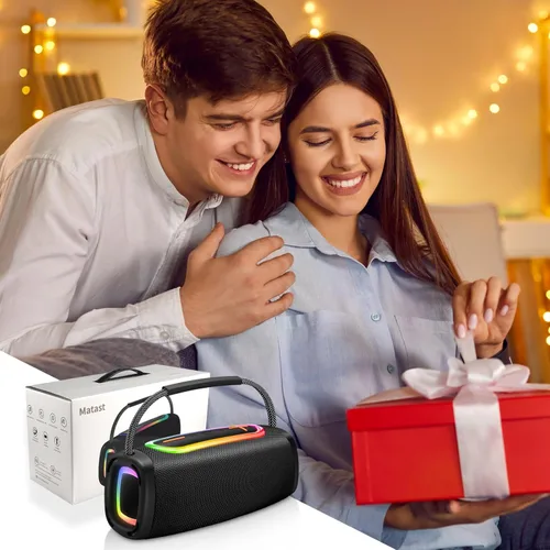 Miniatura 7 de Altavoz Bluetooth BT5.4 para exteriores: sonido fuerte de 60 W, IPX7 impermeable con 40 horas de reproducción, bajo, TWS, altavoces inalámbricos